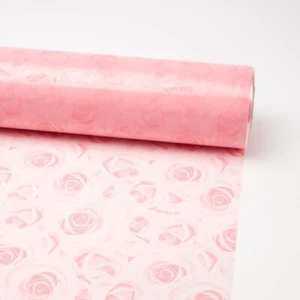Abundance Of Roses Cello Roll with Pink Rose Printed Design 80cm x 100m - Picture 1 of 1