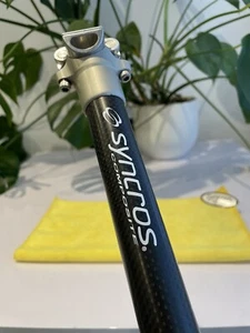 NOS Syncros CARBON Seatpost Black 27.2 mm X 345 New Vintage MTB - Picture 1 of 8