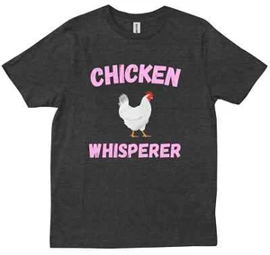 Chicken Whisperer Women Girl Funny Chicken Lover Farming Eggs Trendy T-shirt - Picture 1 of 8