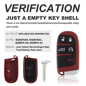 5 Buttons Replacement Key Fob Cover Case Fit for Dodge Charger 2011 2012 2013 - Picture 1 of 9