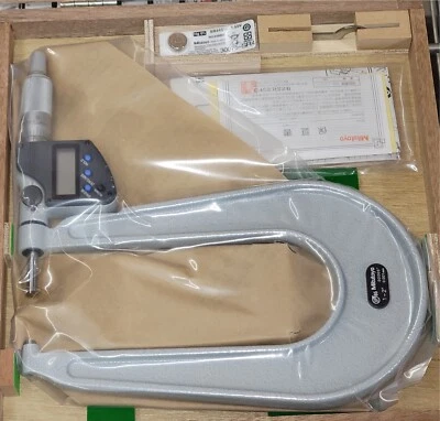 New Mitutoyo 1" - 2" Deep Throat Digital Electronic Sheet Metal Micrometer - Image 1 of 4