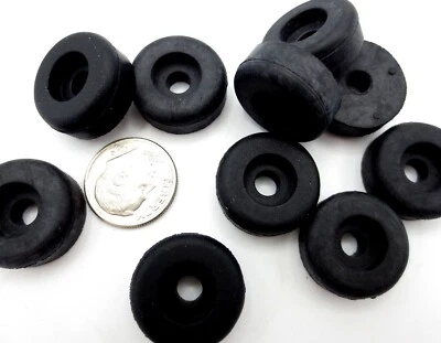 FASTENER DEPOT Screw on Rubber Bumper Pad Feet Fit 3/16" #10 Screw Hole, Has 3/4" Pad 1/4" Tall
