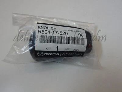 Mazda 93-02 RX-7 FD3S Perilla de cambio de cuero puntada roja negra R504-17-520 00 OEM Foto 1 de 4