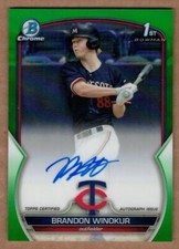 2023 BOWMAN CHROME PROSPECT GREEN REFRACTORS AUTO CDA-BWN BRANDON WINOKUR #41/99