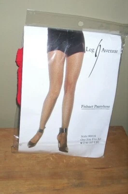 Pantimedias Leg Avenue rojas 100 % nailon de red estilo #9001A para mujer OSFA NUEVAS EN PAQUETE Foto 1 de 4