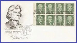 USA4 #1278a U/A ARTMASTER FDC BKLT8  Thomas Jefferson - Picture 1 of 1