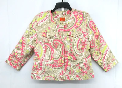 Hearts of Palms Jacket Womens Size 12 Multicolor Paisley Button Up Blazer - Image 1 of 4
