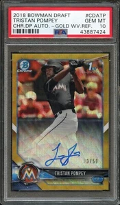 BB - 2018 Bowman Chrome - Gold Wave Ref - #CDA-TP - Tristan Pompey - PSA 10 - Bild 1 von 2