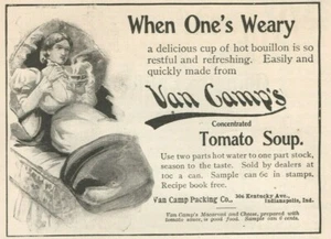 Van Camp's Tomatensuppe 1902 erholsam erfrischend Vintage Druck Anzeige - Bild 1 von 1
