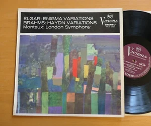 VICS 1107 ED1 Elgar Enigma Brahms Haydn Variation Monteux RCA 1st Plum Stereo EX - Picture 1 of 6
