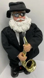 Sonnenbrille Tanzendes Saxophon "Deck The Halls" funktioniert Batterie Urlaub schwarzer Anzug - Bild 1 von 13