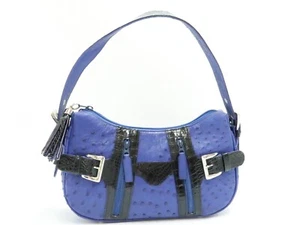 Ostrich THE WELL MARK One Shoulder bag Blue JAPAN MADE 18699938 - Picture 1 of 24