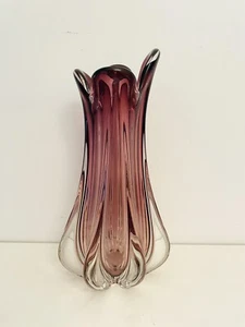 🟠 SEGUSO raro vaso costolato in vetro di Murano anni 60 - Foto 1 di 6