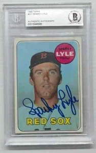 1969 Topps Sparky Lyle Rookie Autograph Auto #311 Beckett Authentic - Picture 1 of 2