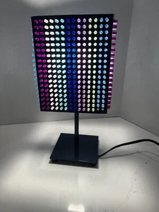 Vintage Lite Brite Pegs Desk Lamp Mid Modern MCM Retro Black Metal Multi Color - Picture 1 of 14