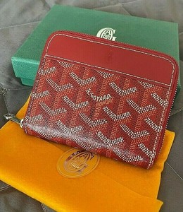 goyard red wallet