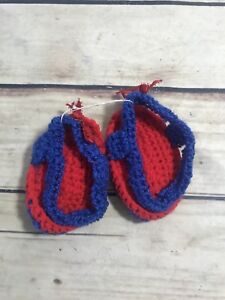 Hand Knit Baby Infant Slip On Slippers Shoe Vintage Style Collectible Memories