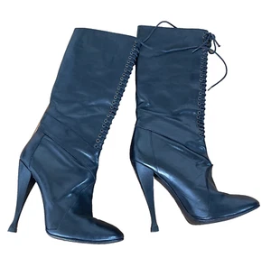 Botas de cuero con tacón de 5 pulgadas edición muy especial Laurence Dacade PARIS x THAKOON 6 - Imagen 1 de 3
