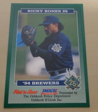 1994 Milwaukee Brewers Police - Oshkosh Police Department. Oshosk B'Gosh Inc
