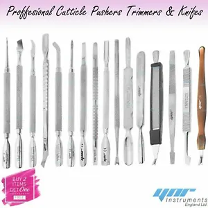 Cuticle Pusher Trimmer Cutters Dead Skin Remover Manicure Pedicure Nail Art Tool - Picture 1 of 30