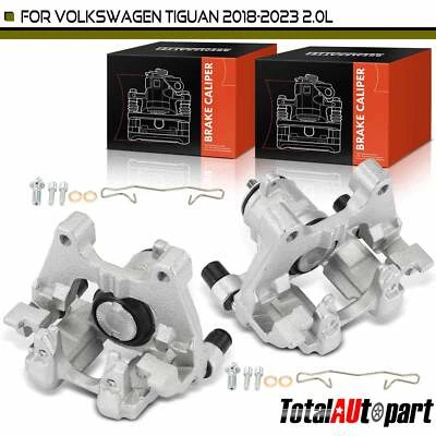 2x Brake Caliper with Bracket for Volkswagen Tiguan 2018-2023 L4 2.0L Rear Side - Image 1 of 4