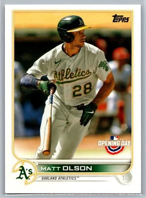 Matt Olson 2022 Topps Opening Day BASEBALL #187 Oakland Athletics - Image 1 of 2