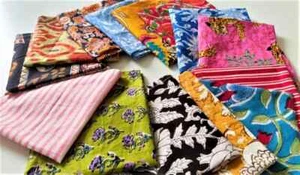 100 PC Of Assorted Napkins Bohemian 100%cotton Napkin, Mix and Match Block Print - Picture 1 of 21