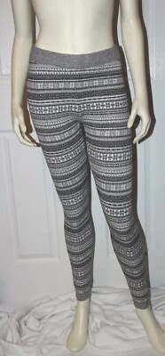 Leggings para mujer Cynthia Rowley con estampado de copo de nieve - gris/negro/blanco - pequeños - NUEVOS Foto 1 de 4