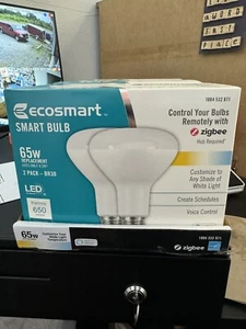 EcoSmart 8-Pack 65-Watt BR30 LED Smart Bulbs 650 Lumens - Picture 1 of 3