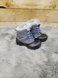 Columbia Girls Winter Snow Boots Size 9 Water Proof New Gray Pink Cute - Picture 1 of 6
