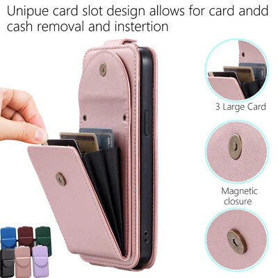 Case For LG Q60 V60 K50 K40 G7 Shockproof Flip Leather Wallet Holder Phone Cover - Image 1 of 4