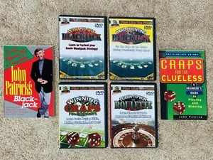 (4) John Patrick’s DVD’s • Craps, Roulette, Black Jack • Plus (2) Books • MINT - Picture 1 of 7