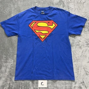 Camiseta vintage de Superman, logotipo clásico, talla L azul - Imagen 1 de 8
