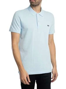 Lacoste Men's Regular Fit Cotton Blend Polo Shirt, Blue - Picture 1 of 5