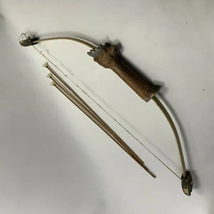 Arco y flecha de madera de ciervo tallados a mano de colección hechos a mano - Imagen 1 de 12