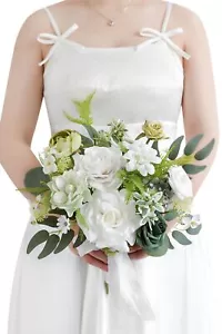 11 Inch Artificial Bridal Bouquet Wedding Bride Bridesmaid Tossing Bouquets F... - Picture 1 of 6