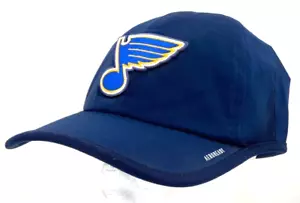 NEW St. Louis Blues NHL Adidas Superlite Baseball Cap Hat Navy Hook & Loop OS - Picture 1 of 9