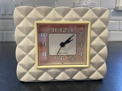 MCM ART DECO ROBERT ABBEY MARFIL ROSA ACOLCHADO MESA DESPERTADOR Foto 1 de 4