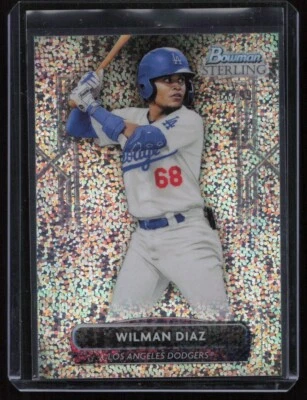 2022 BOWMAN STERLING SPECKLE WILMAN DIAZ 11/99 LOS ANGELES DODGERS #BSP-100 - Image 1 of 2