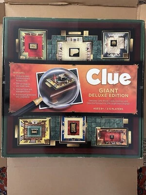 CLUE Giant Deluxe Edition oversized board game wood and metal NIB - Image 1 of 4