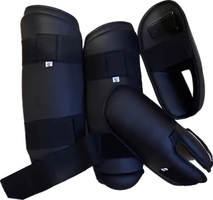 KARATE FOOT & SHIN Pads in BLACK - 6 x sizes! - LOWEST UK PRICE!  - Picture 1 of 1