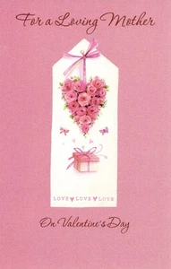 Loving VALENTINE's DAY Card FOR MOM, Pink Butterflies by Gallant Greetings + ✉ - Picture 1 of 4
