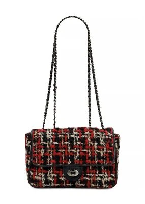 Patricia Nash Lorenza Flap Red Plaid & Leather Crossbody/Shoulder Bag NWT $149 - Image 1 of 4