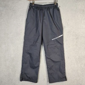 Bauer Team Pants Youth Boy Medium Gray Lined 37.5 Hockey Warm Up Coach Ankle Zip - Picture 1 of 14