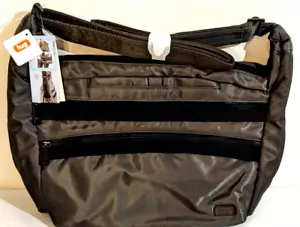 NWT LUG TROOPER SLING BAG Purse Gray Hidden Cargo Multi Pockets RFID Tote !LOOK~ - Picture 1 of 14