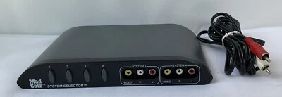 MAD CATZ 4 SYSTEM GAME CONSOLE Wired System Selector Composite AV Switch - Image 1 of 4
