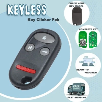 4B Remote Car Key Fob Replacement For HONDA ACCORD ODYSSEY 1998-2002 A269ZUA101 — 第 1/4 张图片