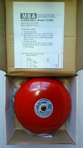 Potter Amseco MBA-6-12 Red Fire Alarm Bell 12VDC - Picture 1 of 4