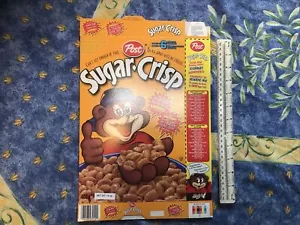 post sugar crisp cereal box, canadian, french/english, flat, original - Picture 1 of 5