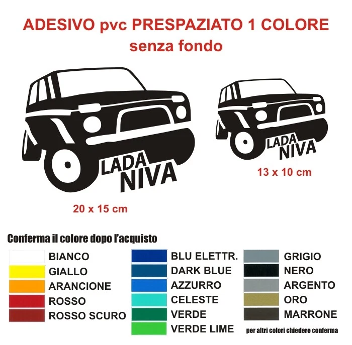 Adesivi Lada Niva Stickers Decals auto 4x4 offroad car fuoristrada russia 2 pz - Imagen 1 de 1